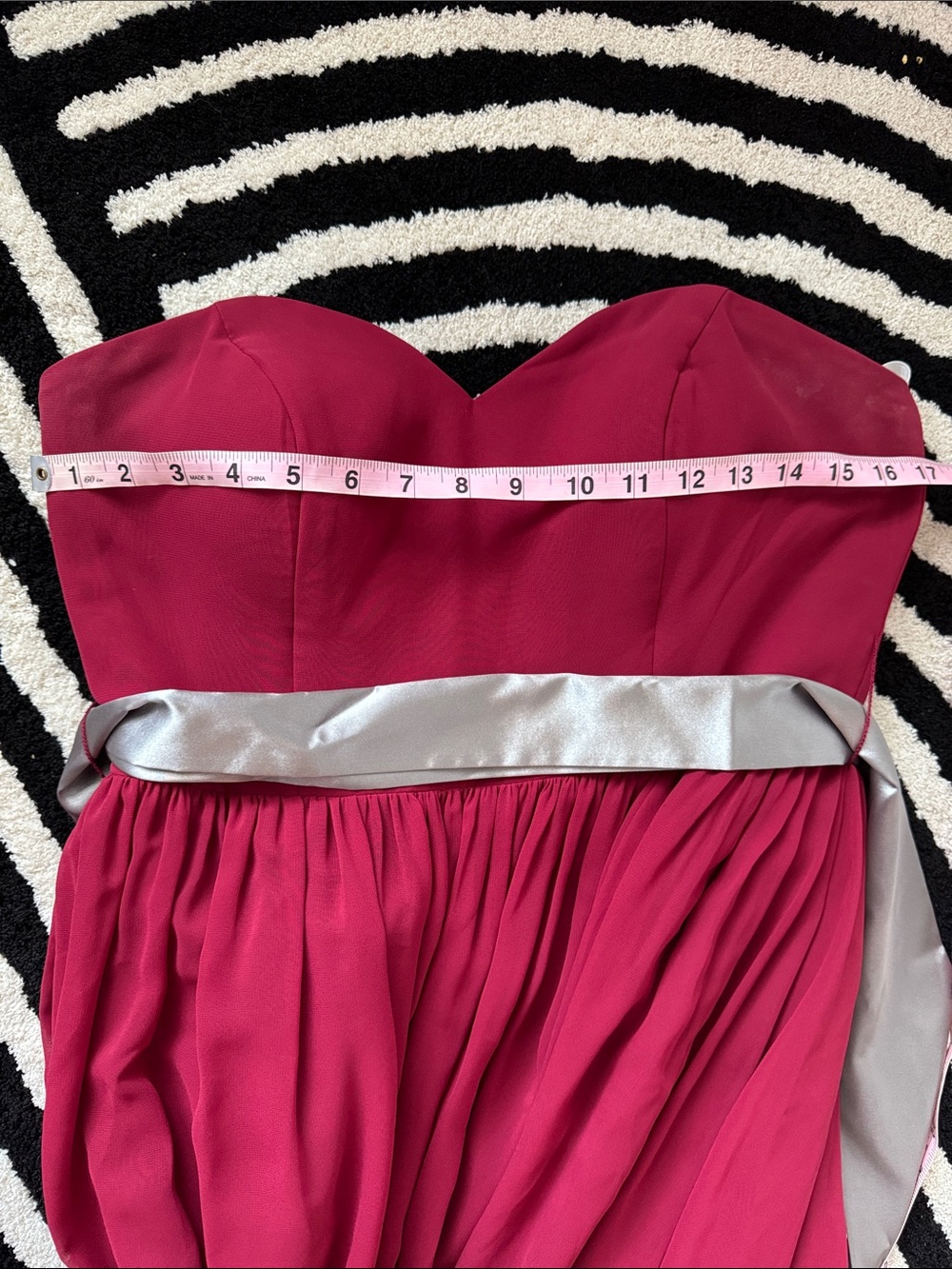 Azazie Raspberry Strapless Formal Gown - Picture 5 of 11
